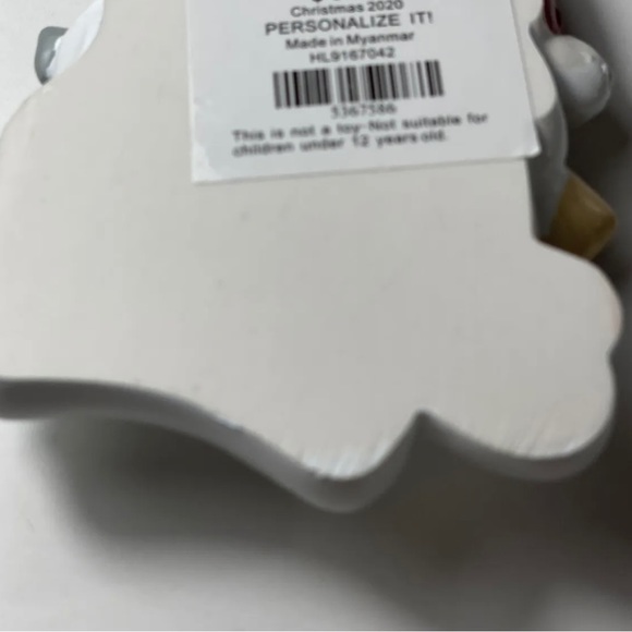 Christmas Tree Ornament Snowman Ceramic Couple Expecting Baby Defect - Picture 5 of 5